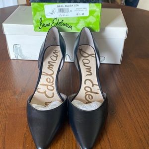 Sam Edelman Opel Black leather pumps